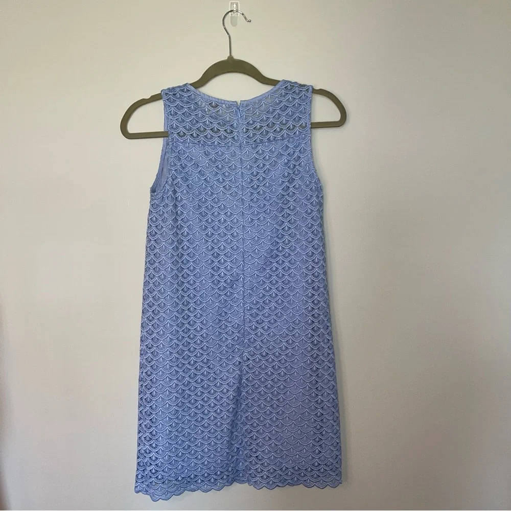 LOFT Blue Crochet Mini Dress Chic and Stylish - Picture 6 of 9